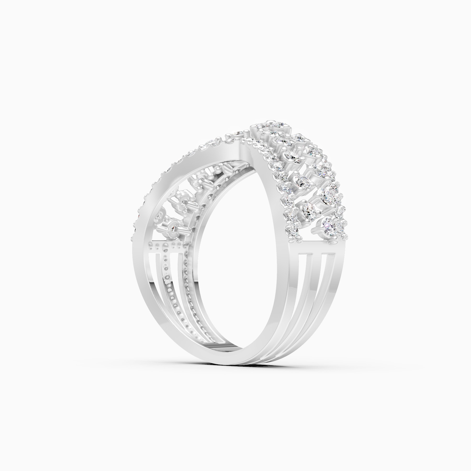 Crown Charm Lab Grown Diamond Ring